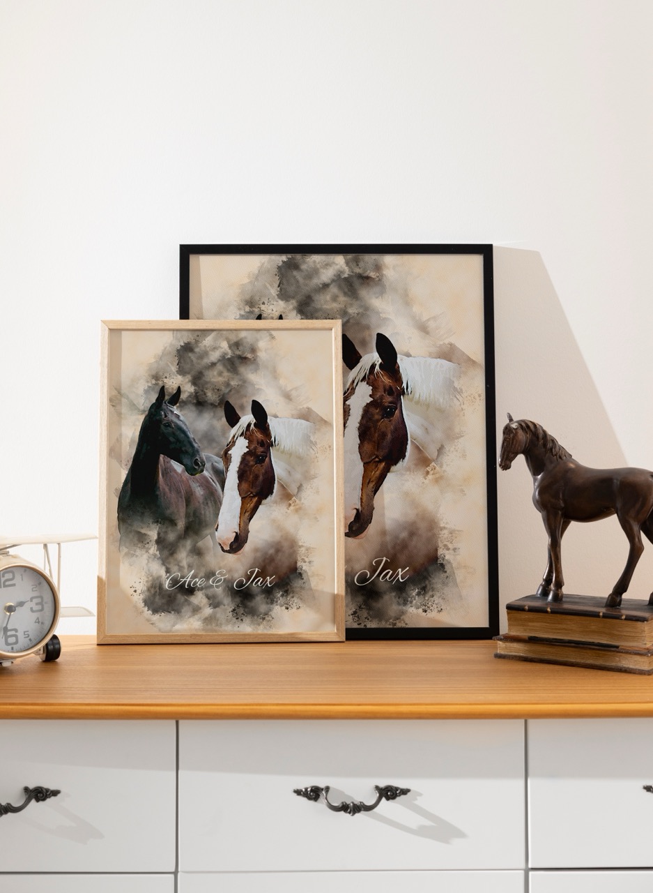 Custom Watercolor Horse Portrait - Image 2