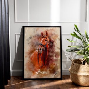 Custom Watercolor Horse Portrait